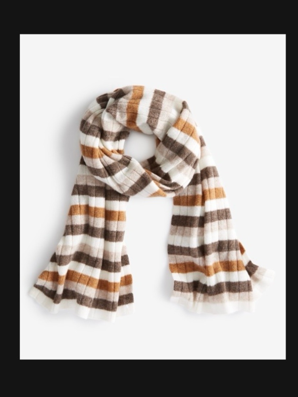 NWT Macy’s Women’s Cashmere Scarf Muffler, Warm Praline Brown Cream Gray